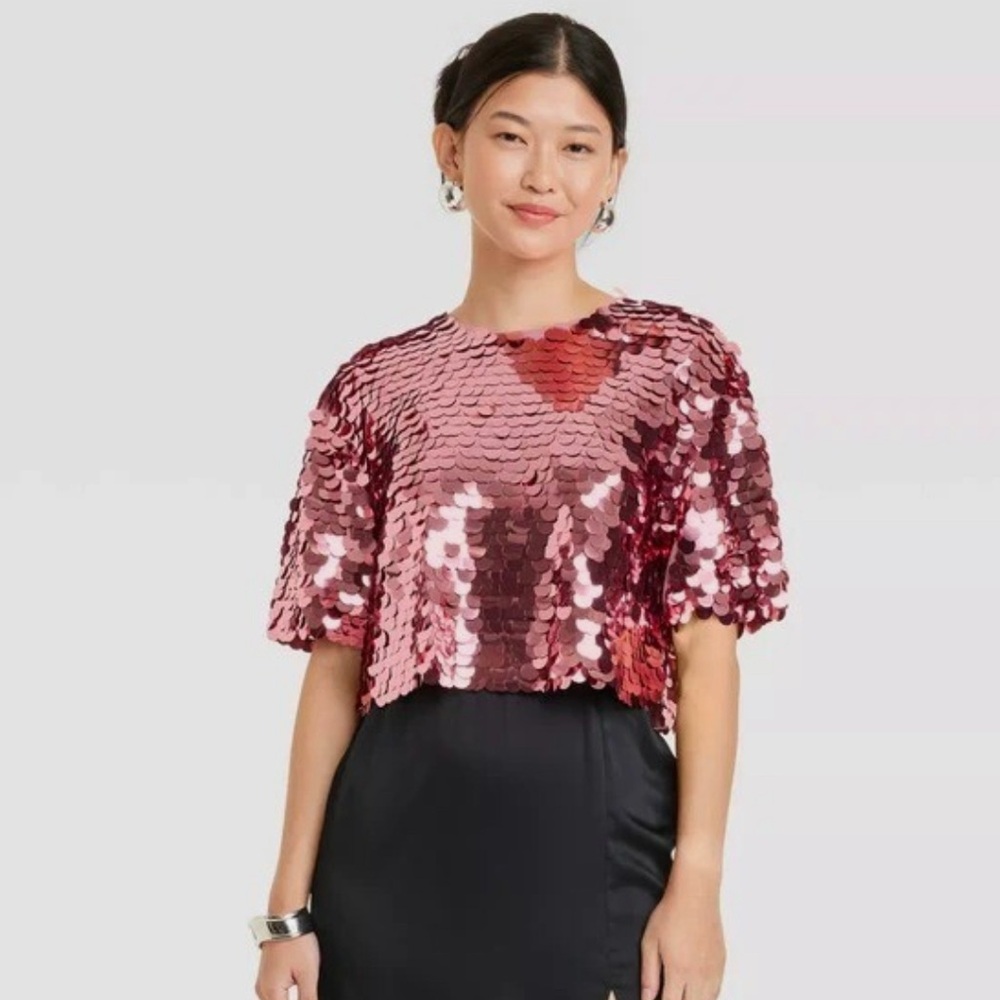 💖A New Day Sequin Crop Top💖